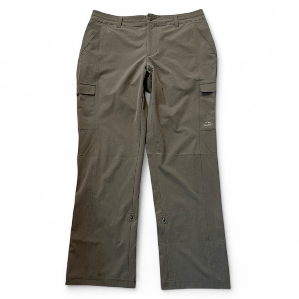 Eddie Bauer Womens Ripstop Cargo Snap Pants Green Size 14